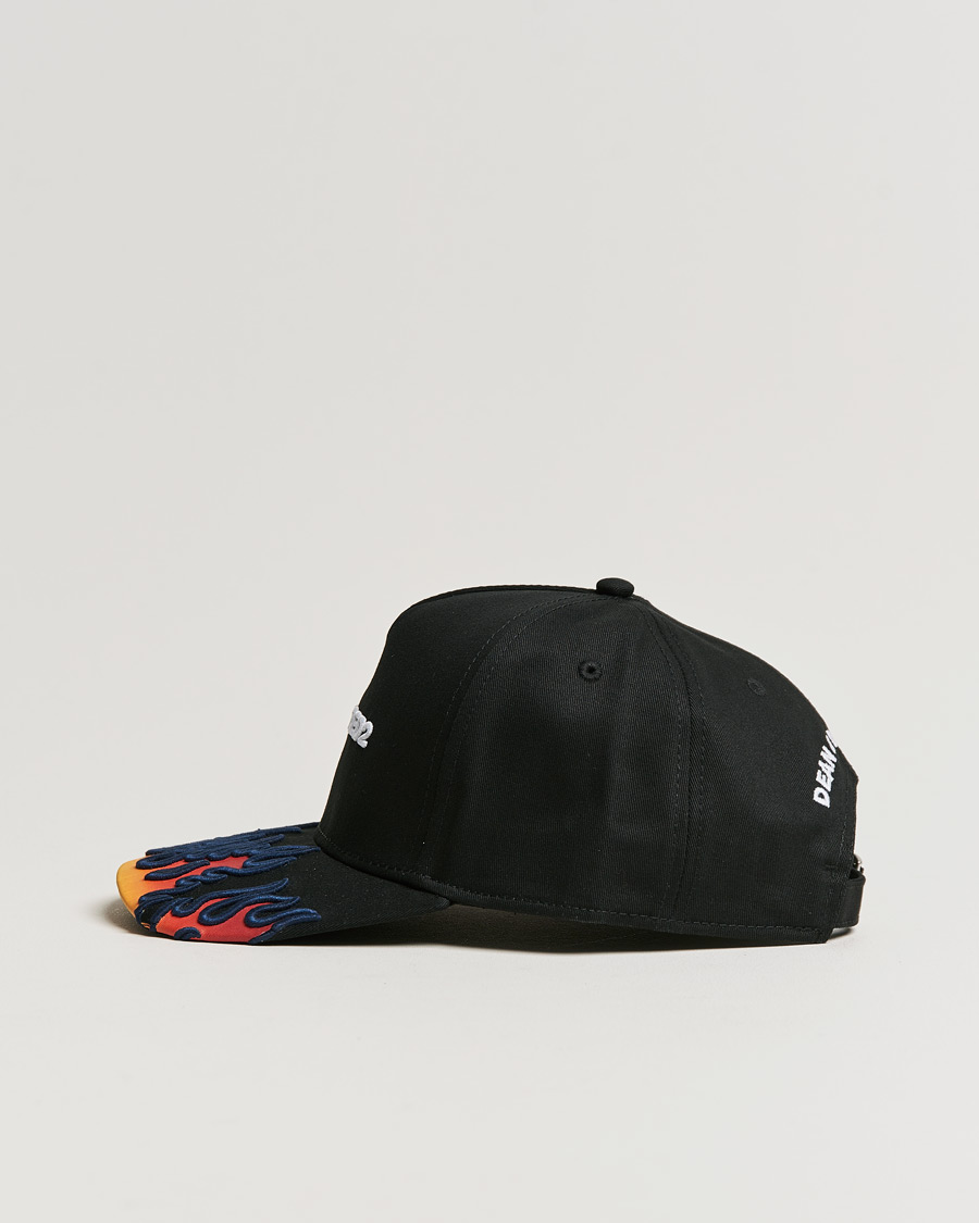 Homme | Dsquared2 Flames Baseball Cap Black | Dsquared2 | Flames Baseball Cap Black
