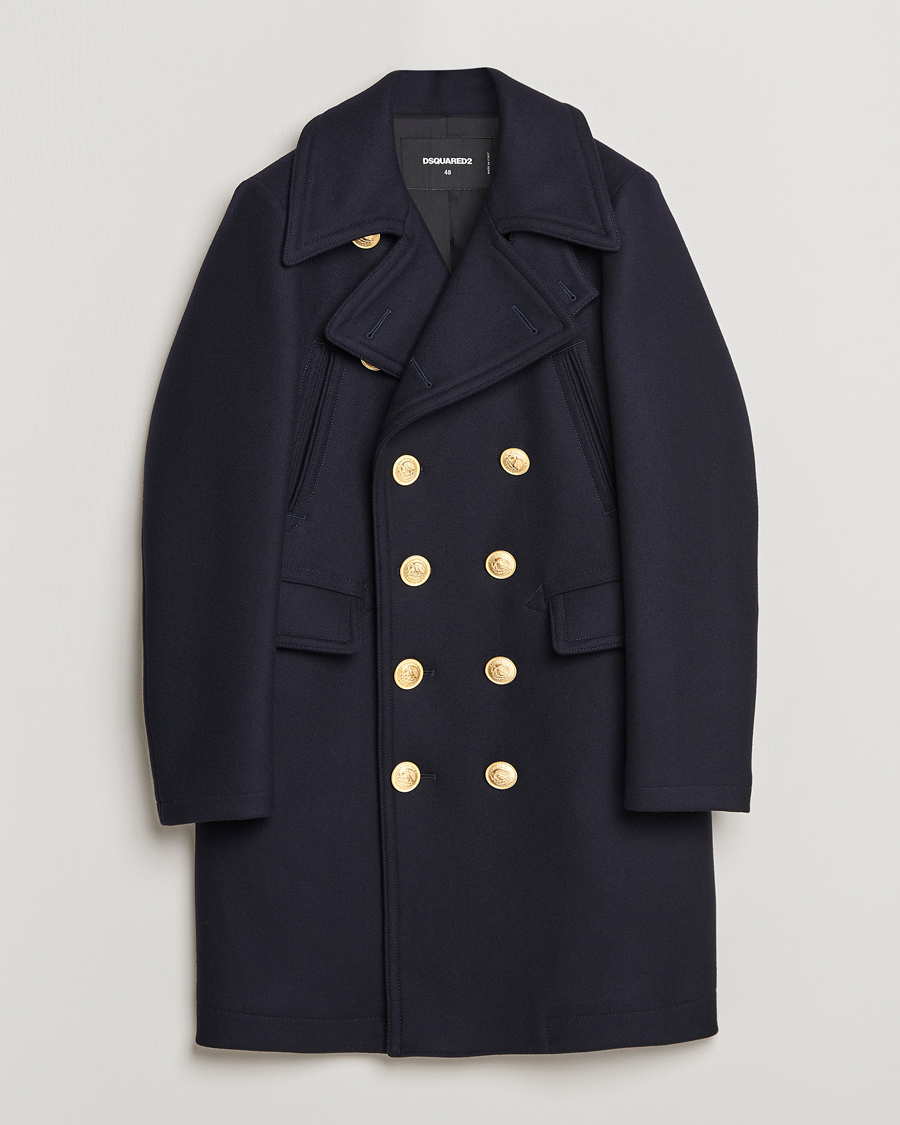 Homme | Manteaux Et Vestes | Dsquared2 | Double Breasted Sailor Coat Navy