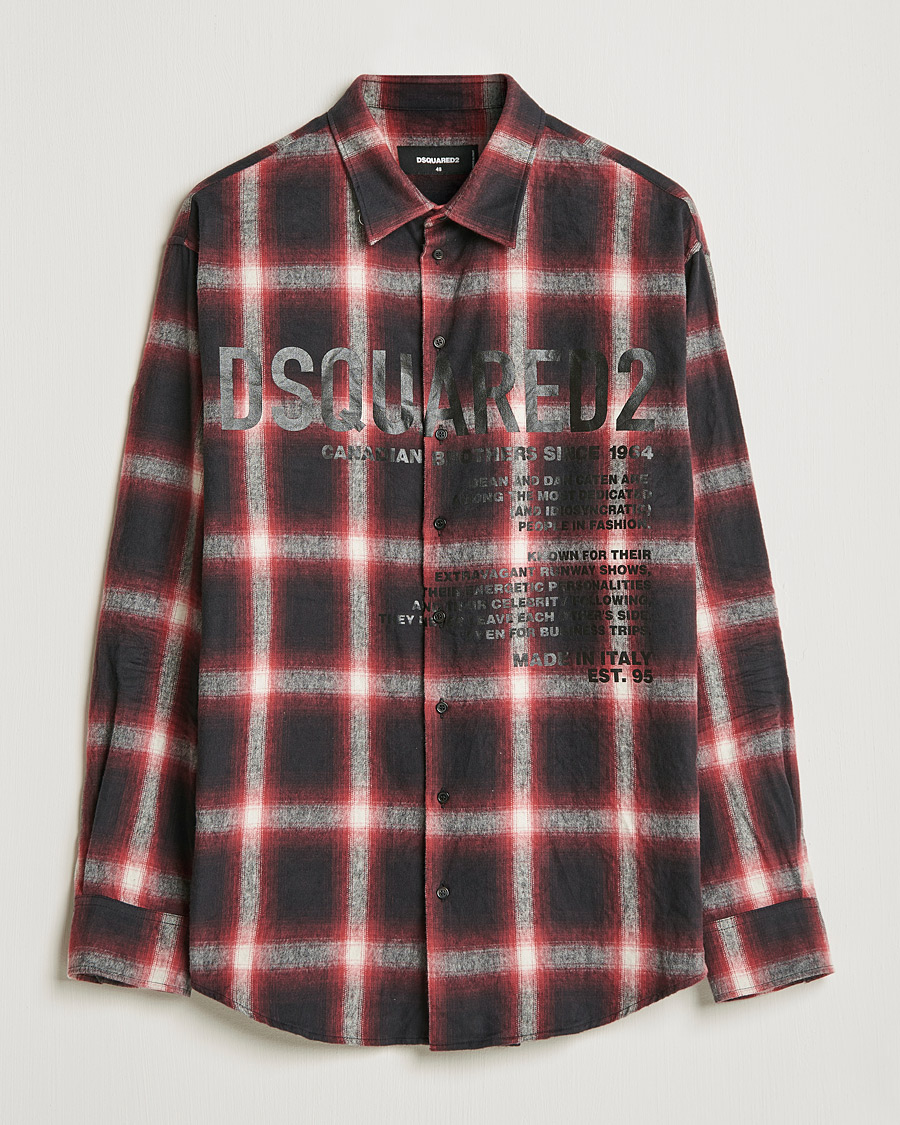 Homme | Chemises | Dsquared2 | Plaid Shirt Red/Black