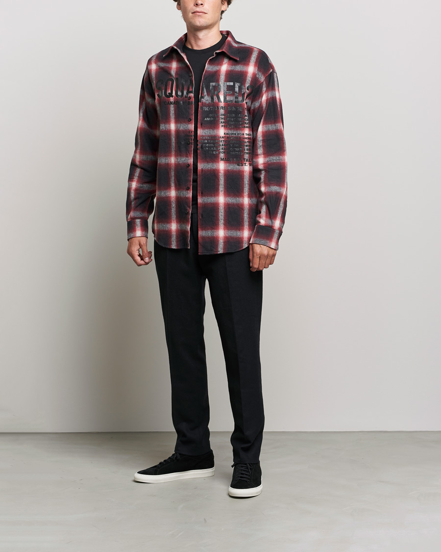 Homme | Chemises | Dsquared2 | Plaid Shirt Red/Black