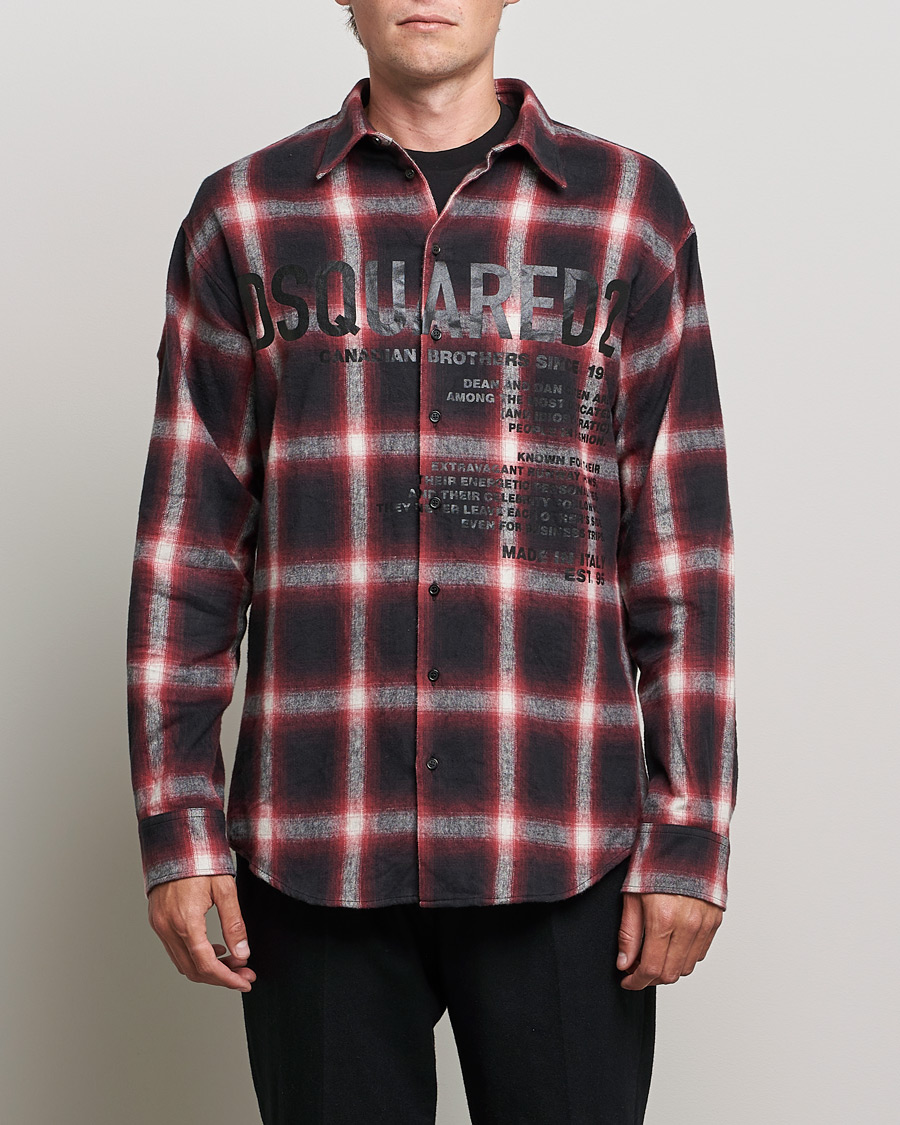 Homme | Chemises | Dsquared2 | Plaid Shirt Red/Black