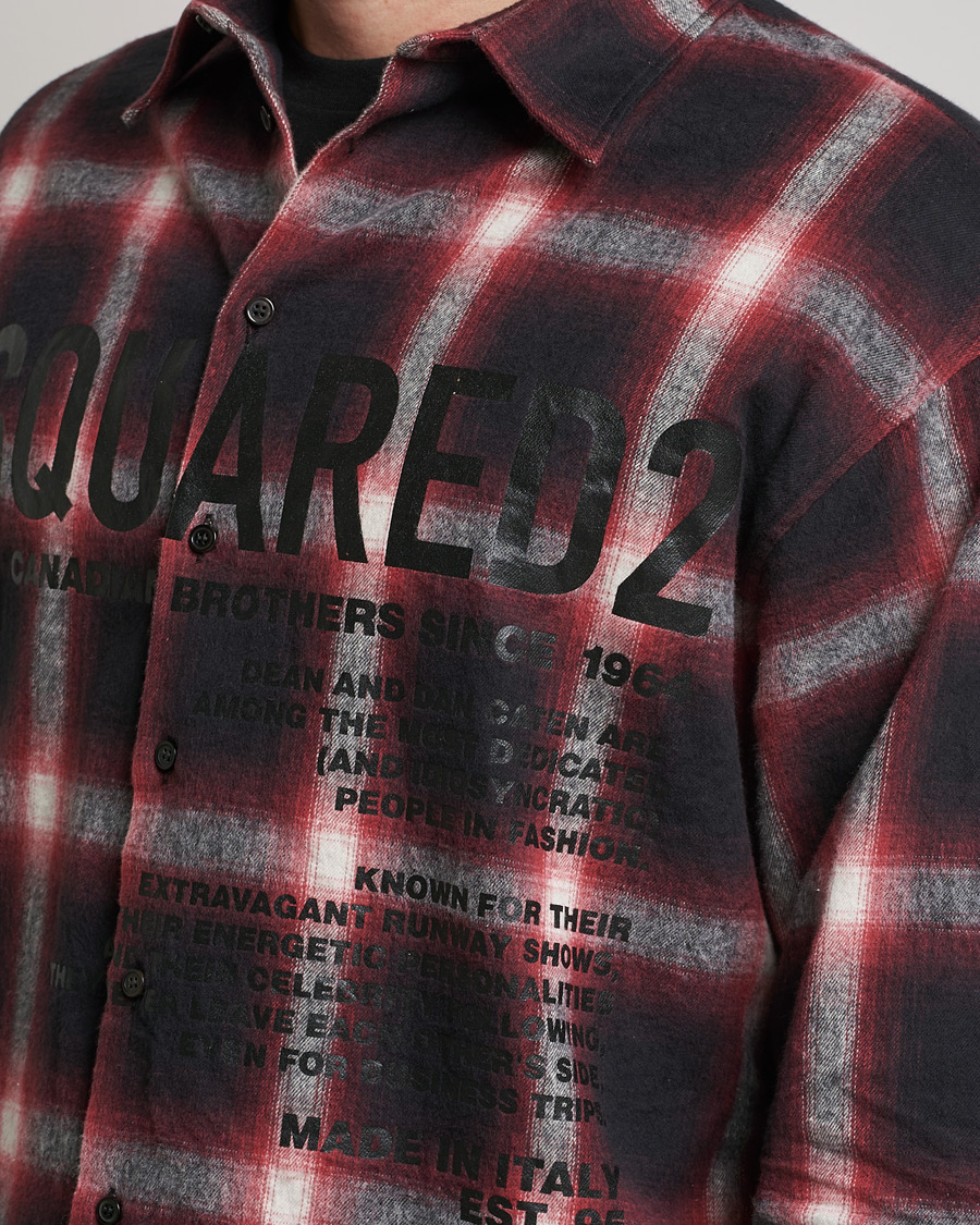 Homme | Chemises | Dsquared2 | Plaid Shirt Red/Black