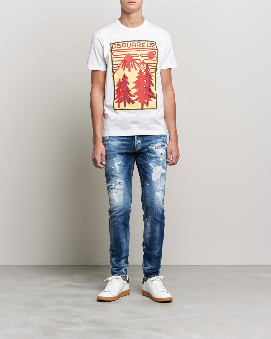 Homme | T-shirts | Dsquared2 | Mountain Cool Tee White