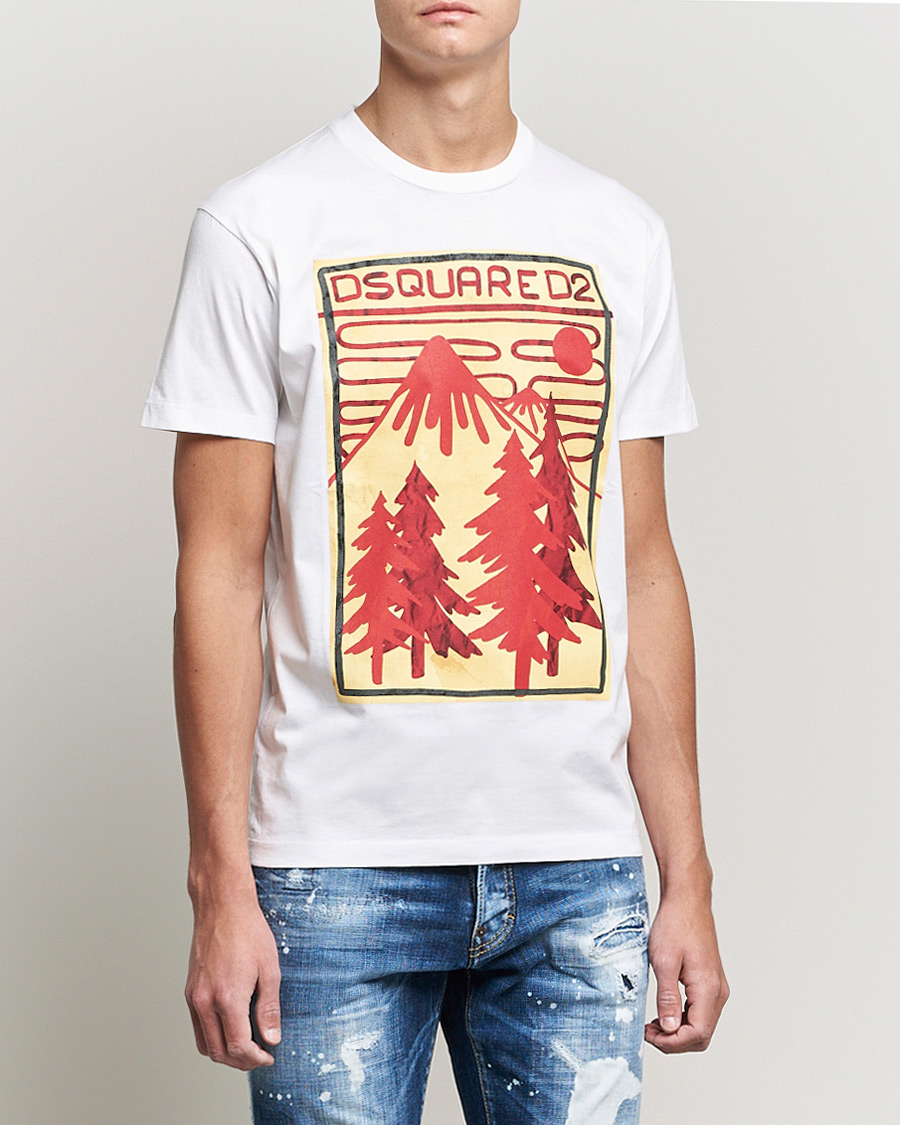 Homme | T-shirts | Dsquared2 | Mountain Cool Tee White
