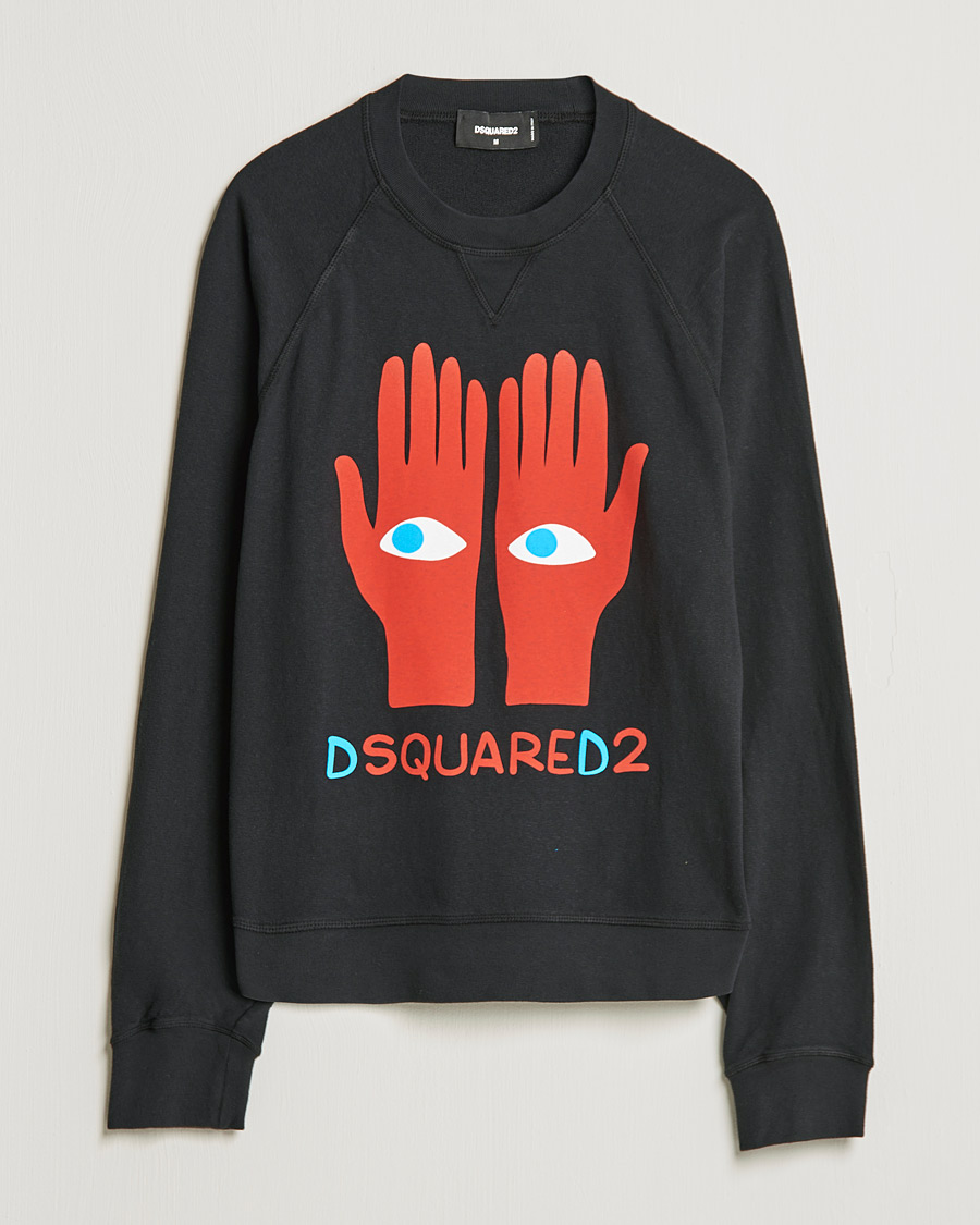 Homme | Pulls Et Tricots | Dsquared2 | Eyes On Hand Sweatshirt Black