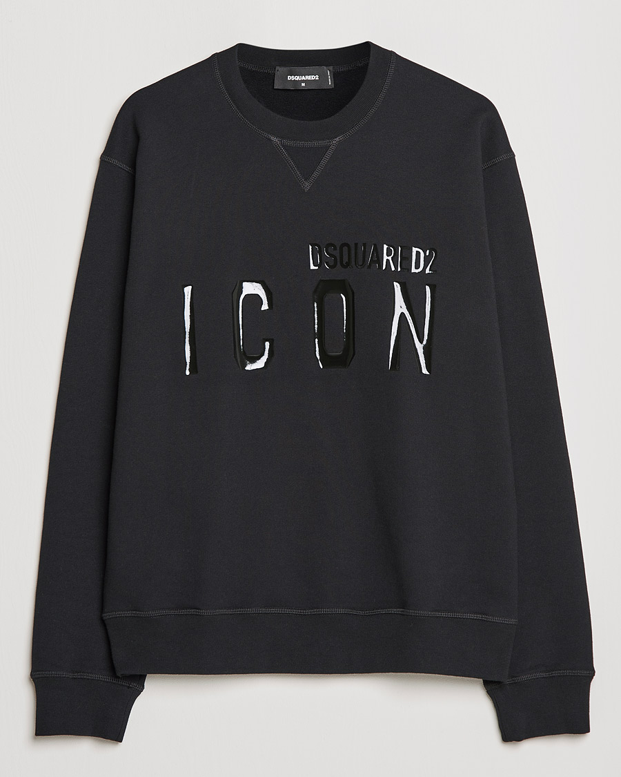 Homme | Pulls Et Tricots | Dsquared2 | Icon Tonal Logo Sweatshirt Black