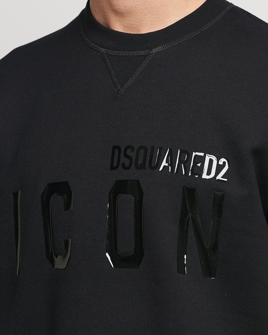 Homme | Pulls Et Tricots | Dsquared2 | Icon Tonal Logo Sweatshirt Black