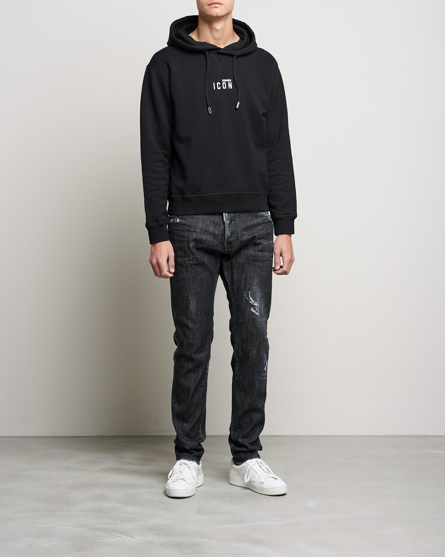Homme | Pulls Et Tricots | Dsquared2 | Icon small Logo Hoodie Black