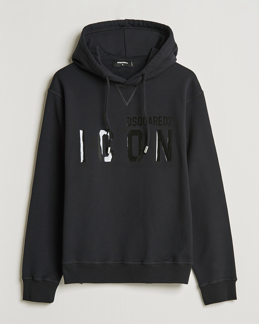 Homme | Pulls Et Tricots | Dsquared2 | Icon Tonal Logo Hoodie Black