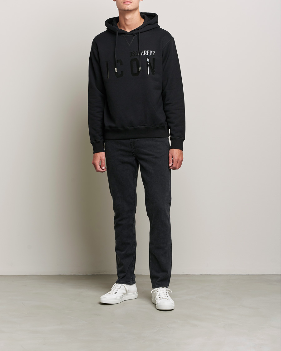 Homme | Pulls Et Tricots | Dsquared2 | Icon Tonal Logo Hoodie Black