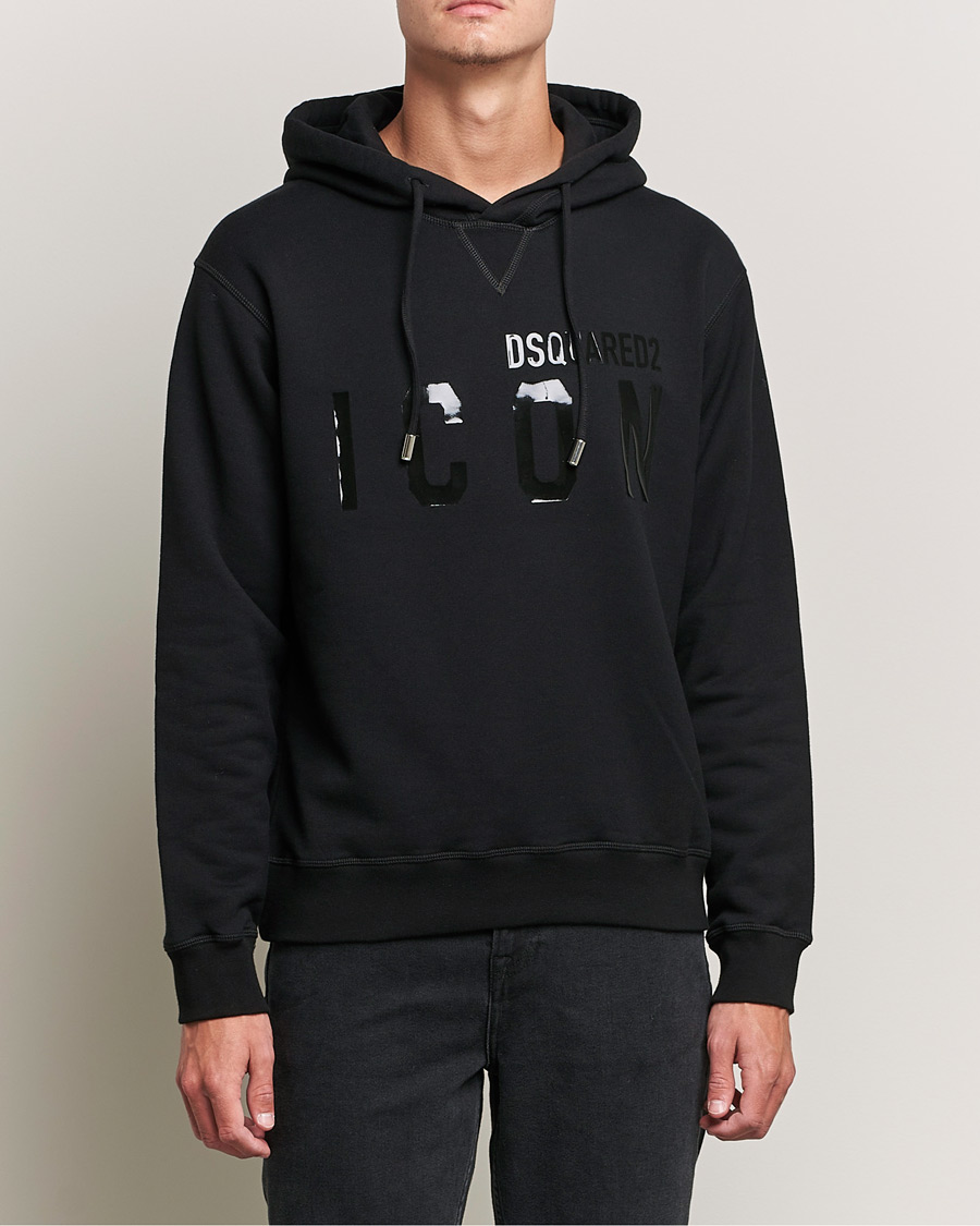 Homme | Pulls Et Tricots | Dsquared2 | Icon Tonal Logo Hoodie Black