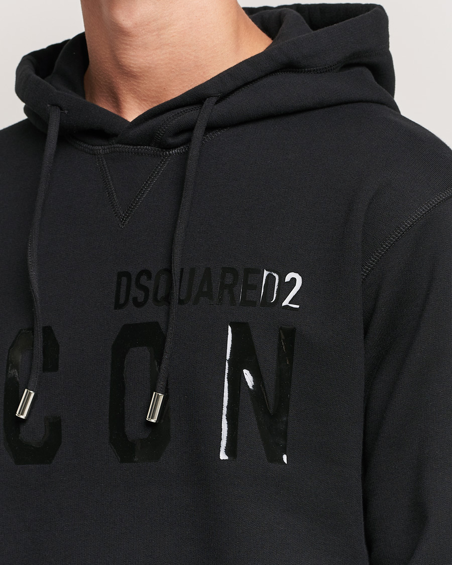 Homme | Pulls Et Tricots | Dsquared2 | Icon Tonal Logo Hoodie Black