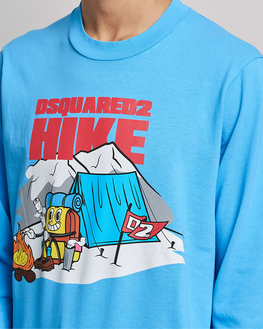 Homme | T-shirts | Dsquared2 | Base Camp Long Sleeve Tee Light Blue