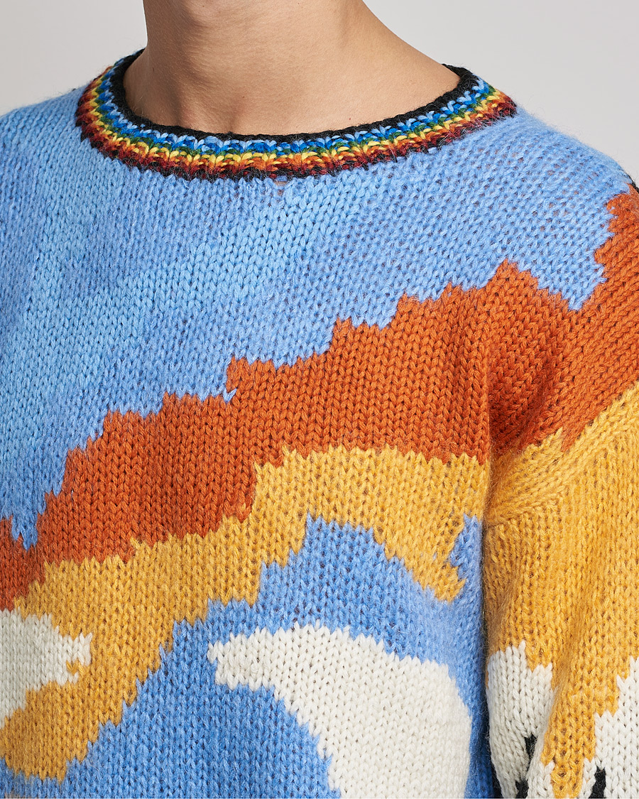 Homme | Pulls Et Tricots | Dsquared2 | Bear Dawns Knitted Sweater Blue/White