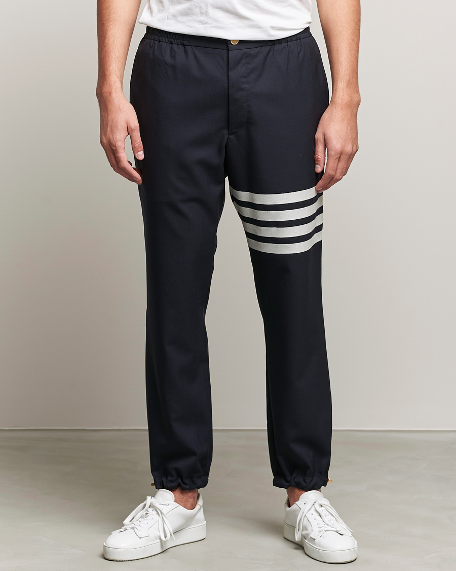 Homme | Pantalons | Thom Browne | 4 Bar Wool Track Trousers Navy
