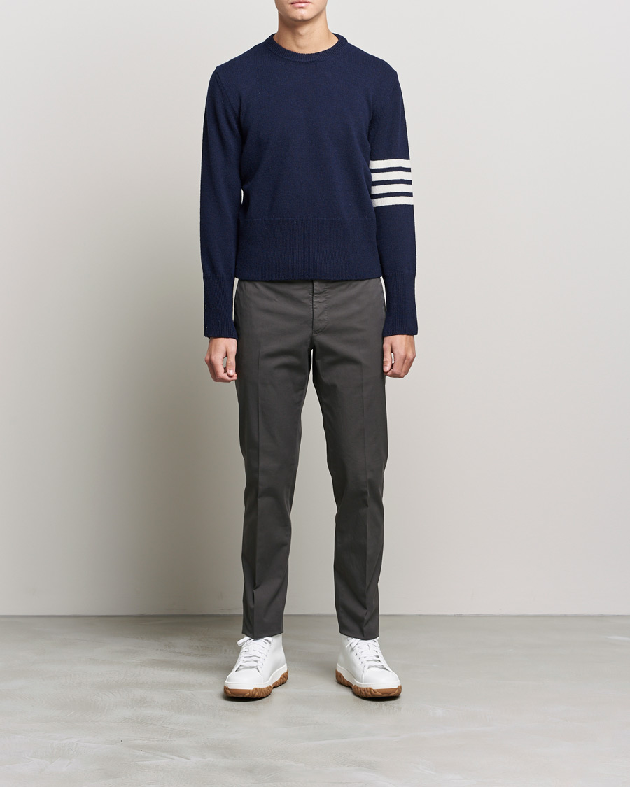 Homme | Pulls Et Tricots | Thom Browne | 4 Bar Shetland Pullover Navy
