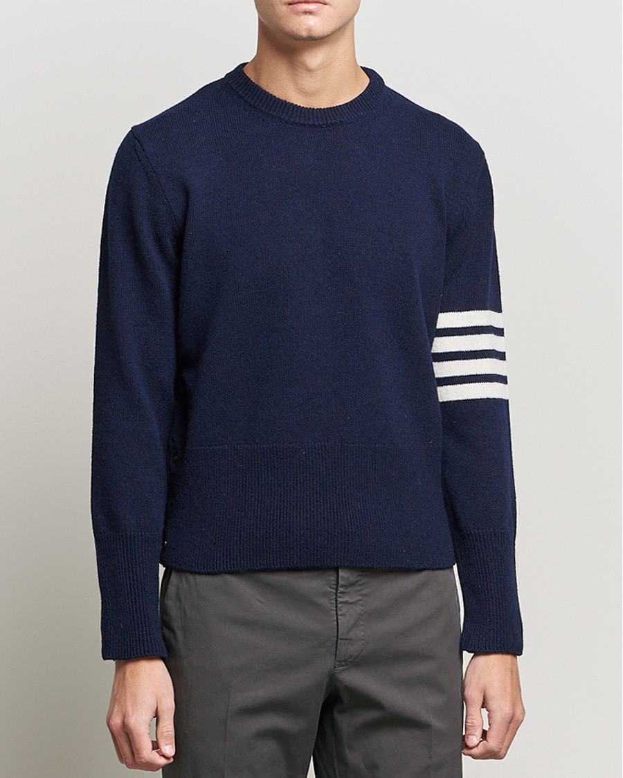 Homme | Pulls Et Tricots | Thom Browne | 4 Bar Shetland Pullover Navy