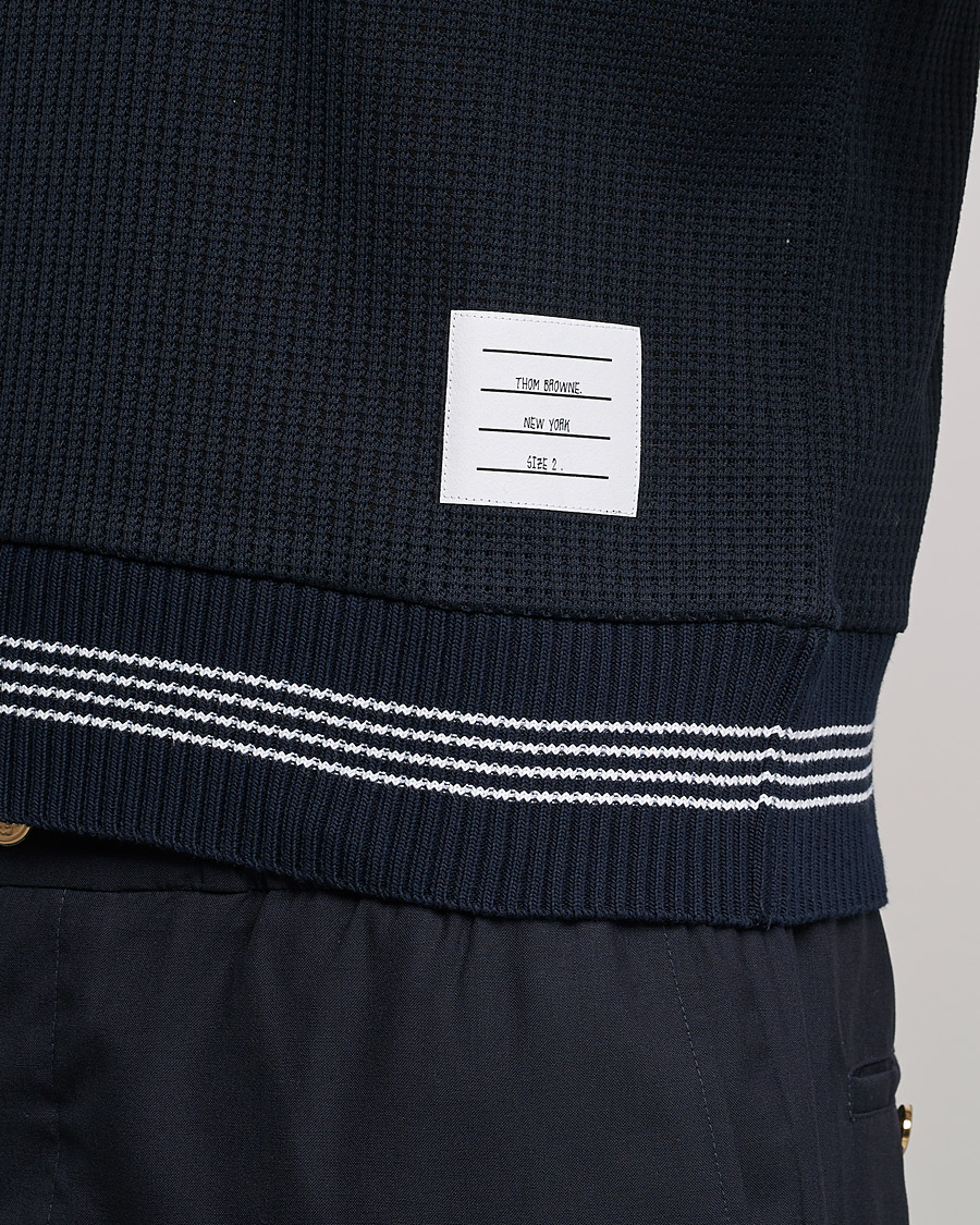 Homme | Polos | Thom Browne | Rib Cuff Polo Navy
