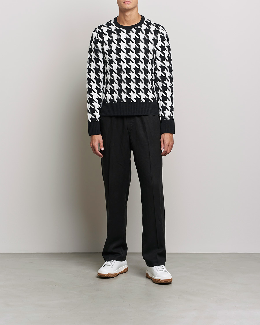Homme | Pulls Et Tricots | Thom Browne | Houndstooth Jacquard Sweater Black/White