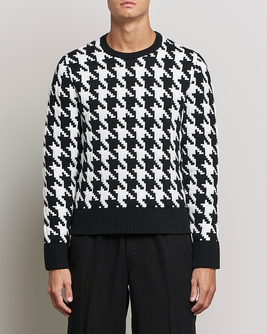 Homme | Pulls Et Tricots | Thom Browne | Houndstooth Jacquard Sweater Black/White