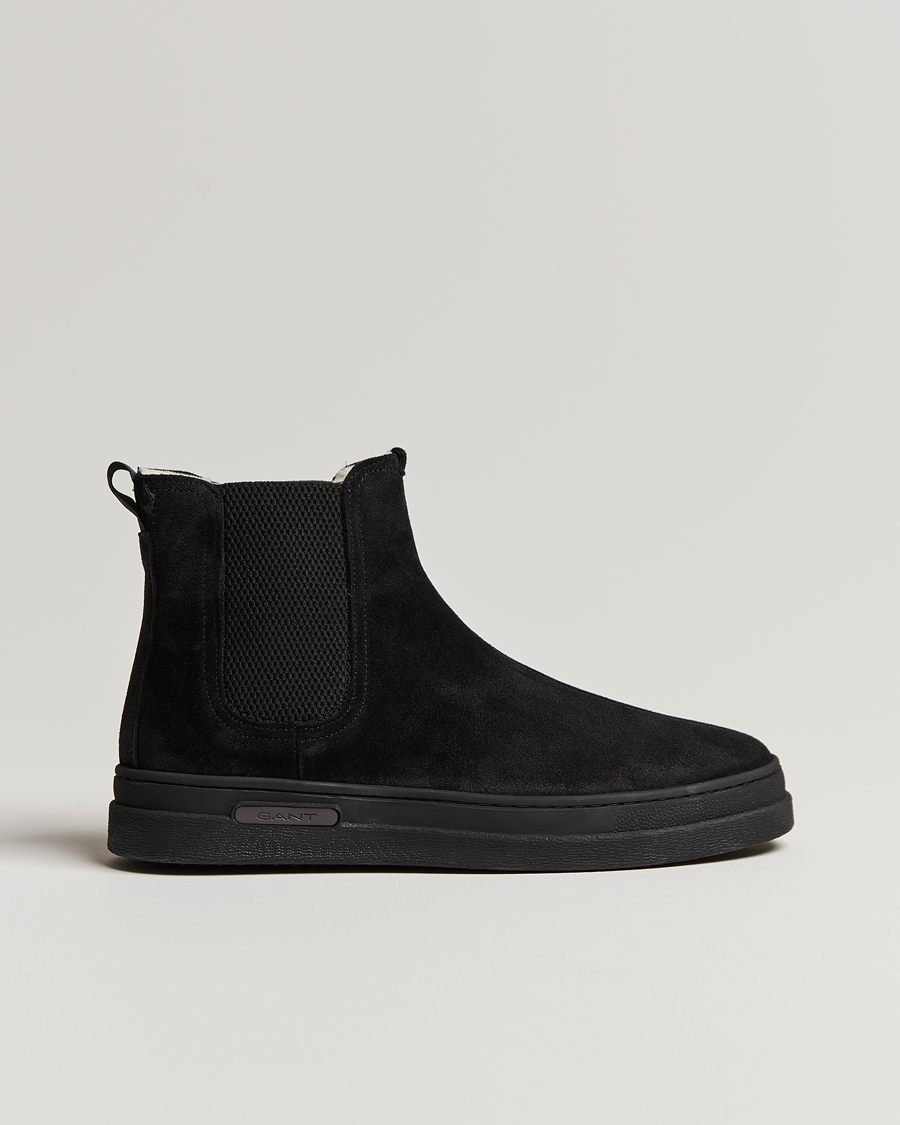 Homme | GANT Cloyd Shearling Chelsea Boot Black Suede | GANT | Cloyd Shearling Chelsea Boot Black Suede