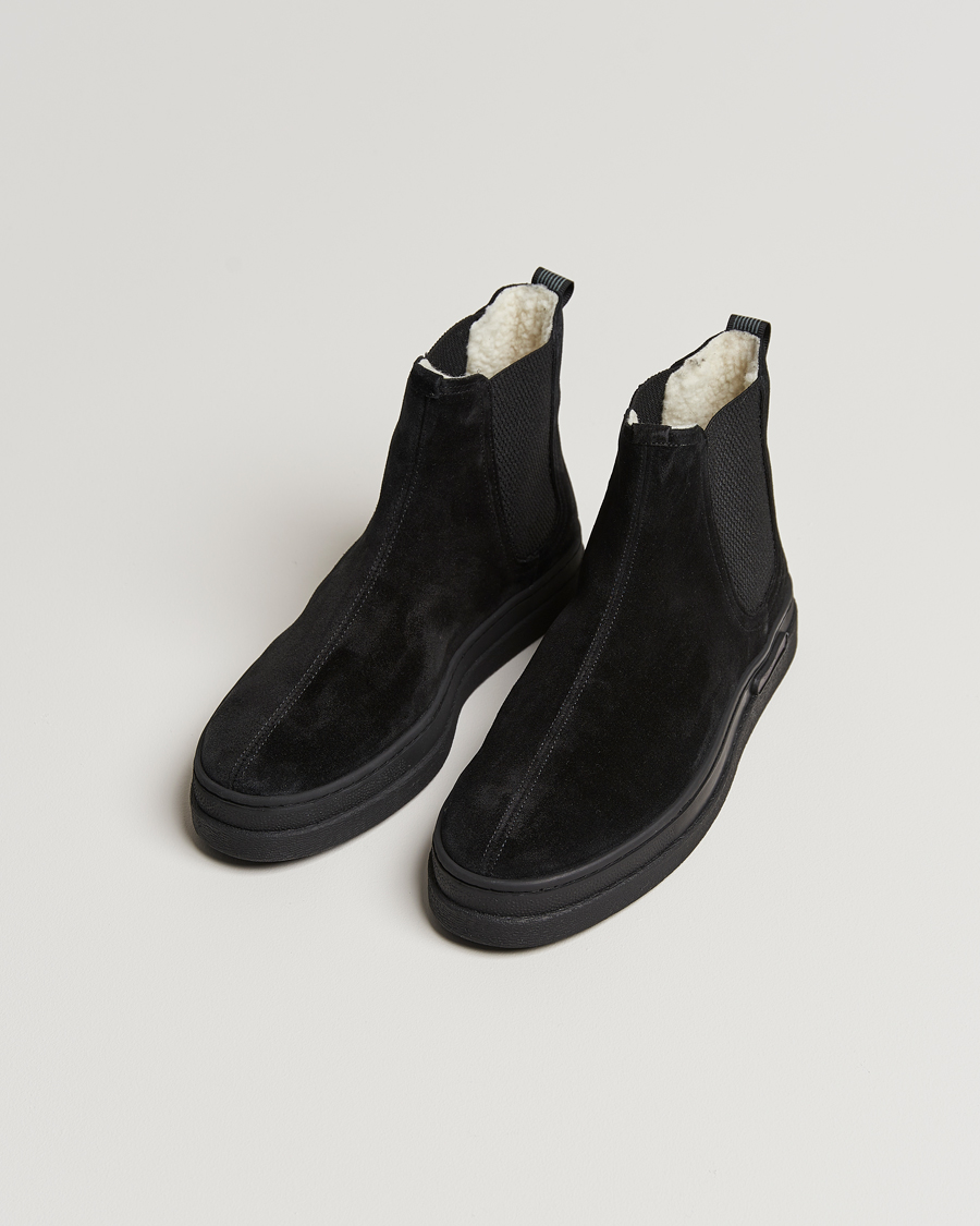 Homme | GANT Cloyd Shearling Chelsea Boot Black Suede | GANT | Cloyd Shearling Chelsea Boot Black Suede