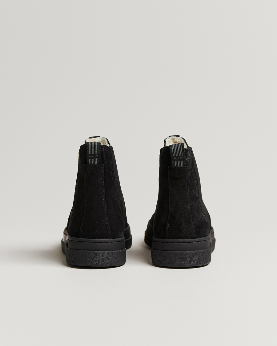 Homme | GANT Cloyd Shearling Chelsea Boot Black Suede | GANT | Cloyd Shearling Chelsea Boot Black Suede