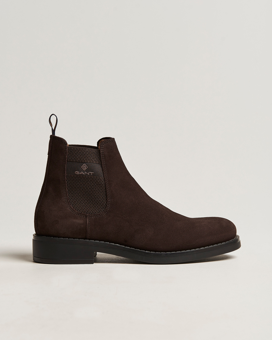 Homme | GANT Brookly Suede Chelsea Boot Dark Brown | GANT | Brookly Suede Chelsea Boot Dark Brown