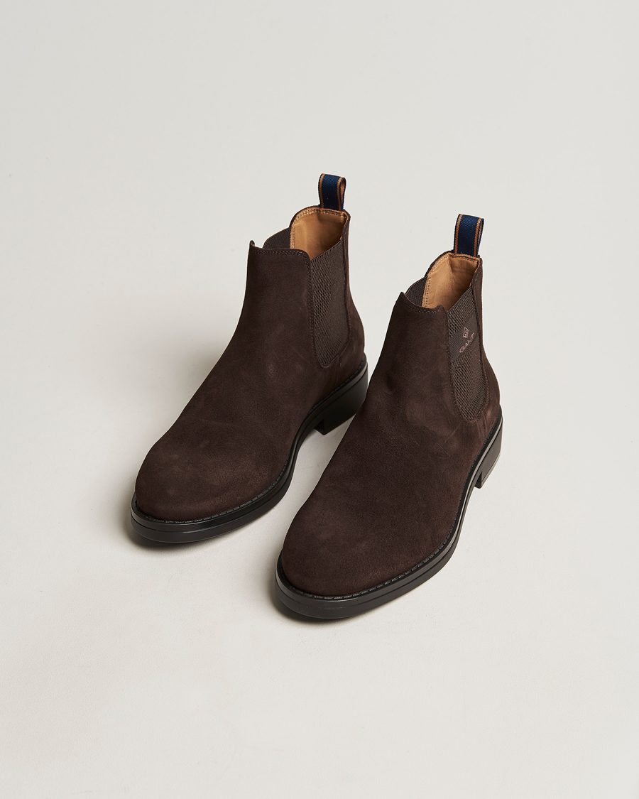 Homme | GANT Brookly Suede Chelsea Boot Dark Brown | GANT | Brookly Suede Chelsea Boot Dark Brown