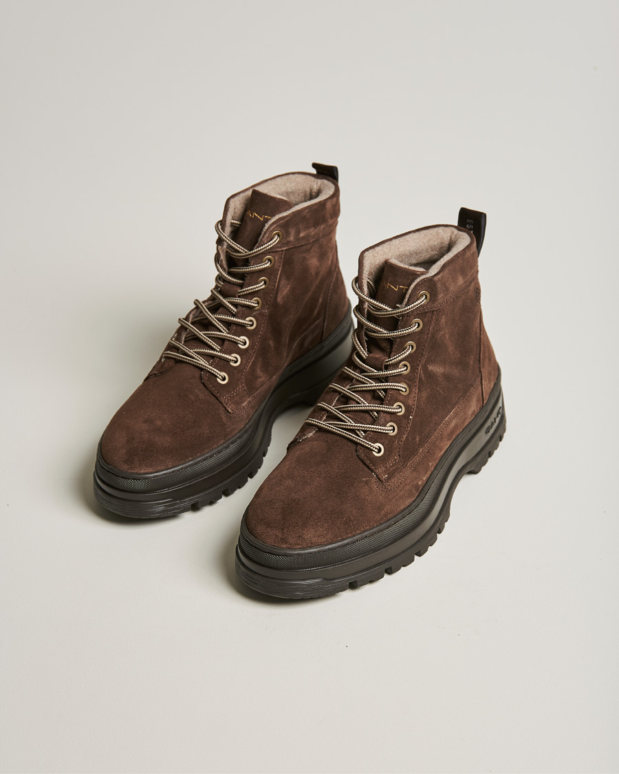 Homme | GANT St Grip Mid Lace Boot Dark Brown | GANT | St Grip Mid Lace Boot Dark Brown