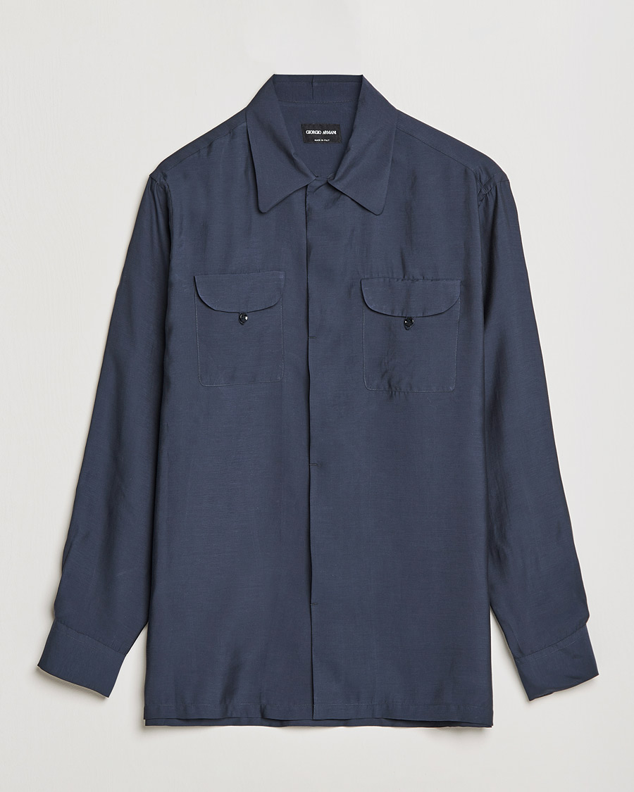 Homme | Chemises | Giorgio Armani | Double Pocket Overshirt Navy