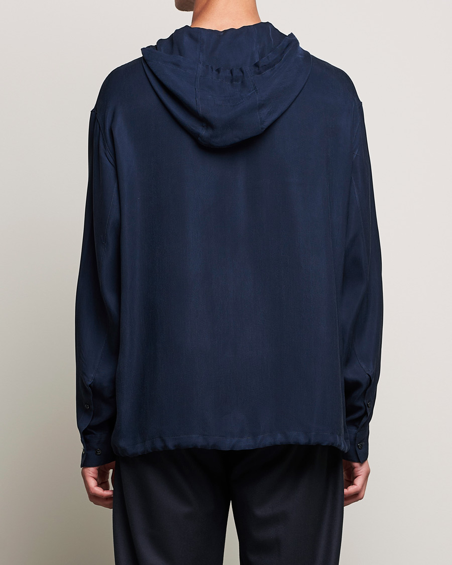 Homme | Manteaux Et Vestes | Giorgio Armani | Hooded Lightweight Jacket Night Sky