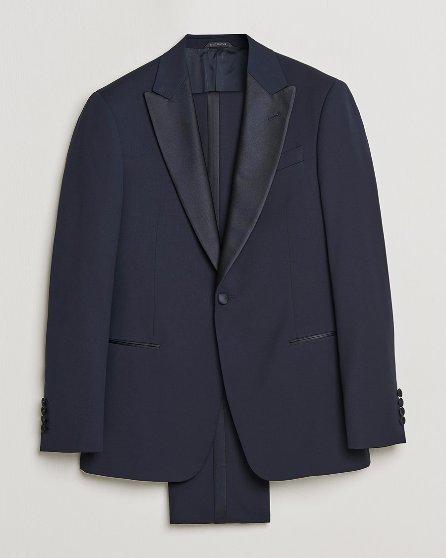 Homme | Costumes | Giorgio Armani | Peak Lapel Smoking Navy