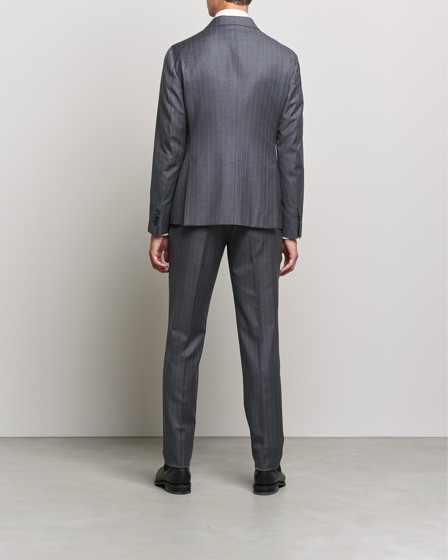 Homme | Costumes | Giorgio Armani | Pinstripe Double Breasted Suit Grey