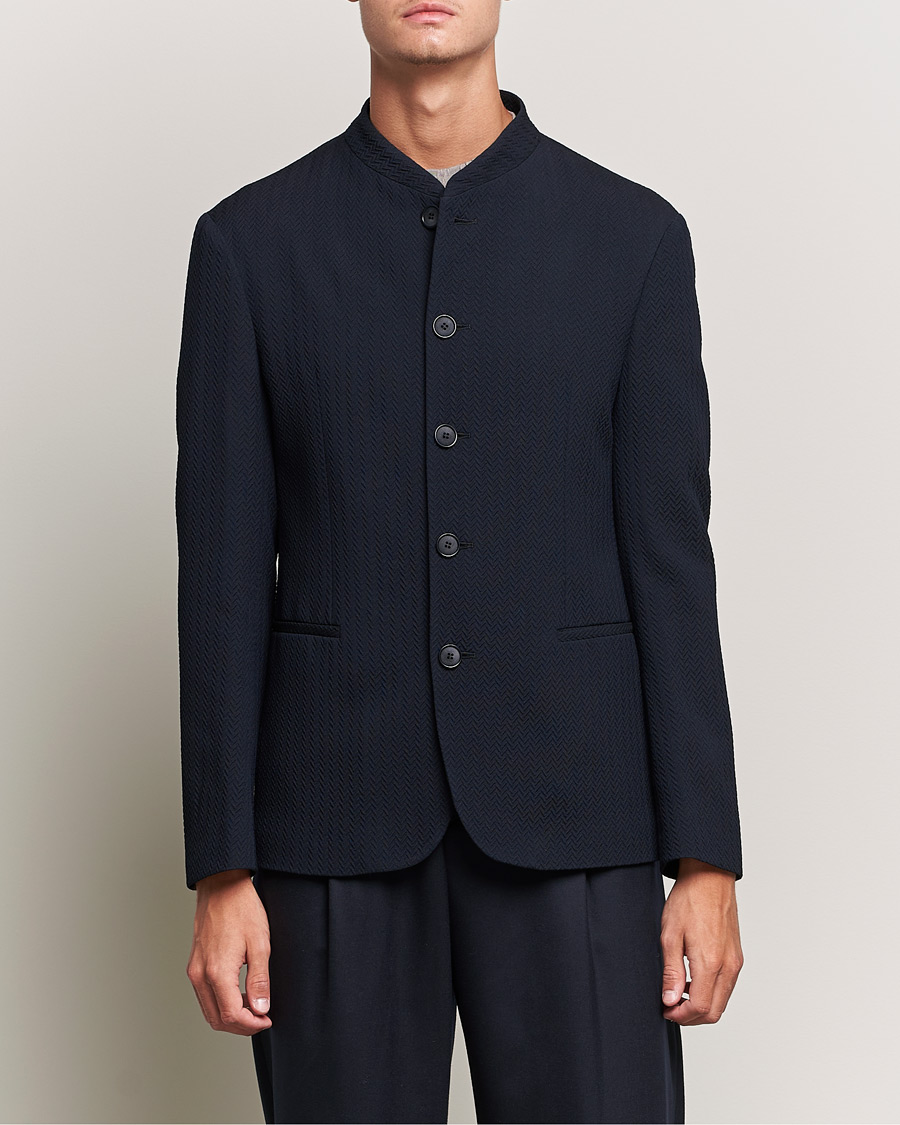 Homme | Blazers | Giorgio Armani | Chevron Guru Blazer Navy
