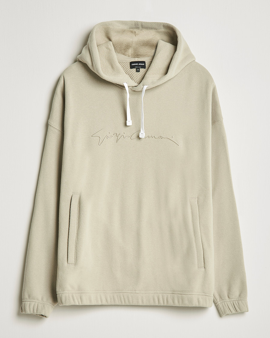 Homme | Pulls Et Tricots | Giorgio Armani | Heavy Cotton Hoodie Beige