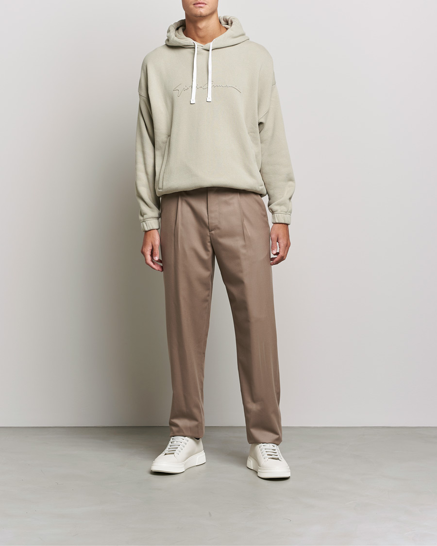 Homme | Pulls Et Tricots | Giorgio Armani | Heavy Cotton Hoodie Beige