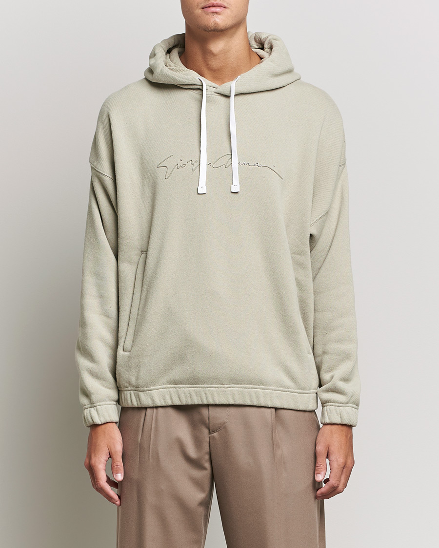 Homme | Pulls Et Tricots | Giorgio Armani | Heavy Cotton Hoodie Beige