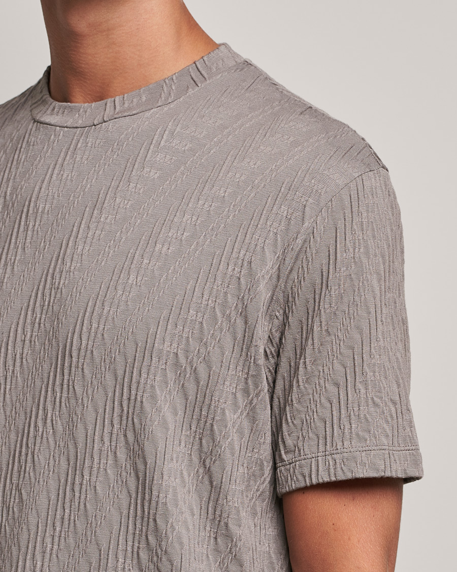 Homme | T-shirts | Giorgio Armani | Cashmere Blend Chevron T-Shirt Beige