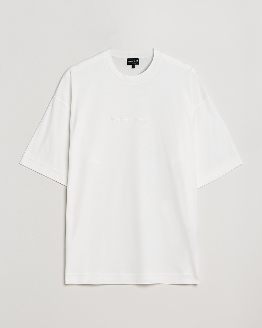 Homme | T-shirts | Giorgio Armani | Short Sleeve Signature T-Shirt White