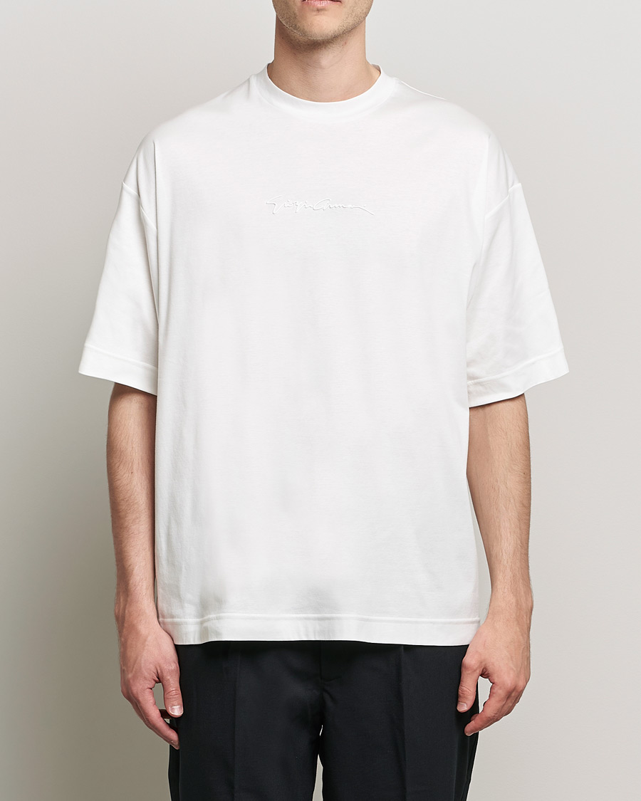 Homme | T-shirts | Giorgio Armani | Short Sleeve Signature T-Shirt White
