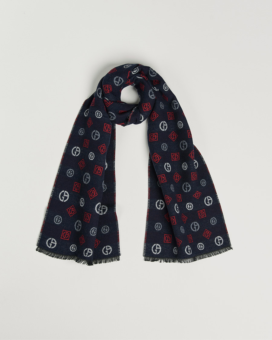 Homme | Giorgio Armani Cashmere/Silk Scarf Navy | Giorgio Armani | Cashmere/Silk Scarf Navy