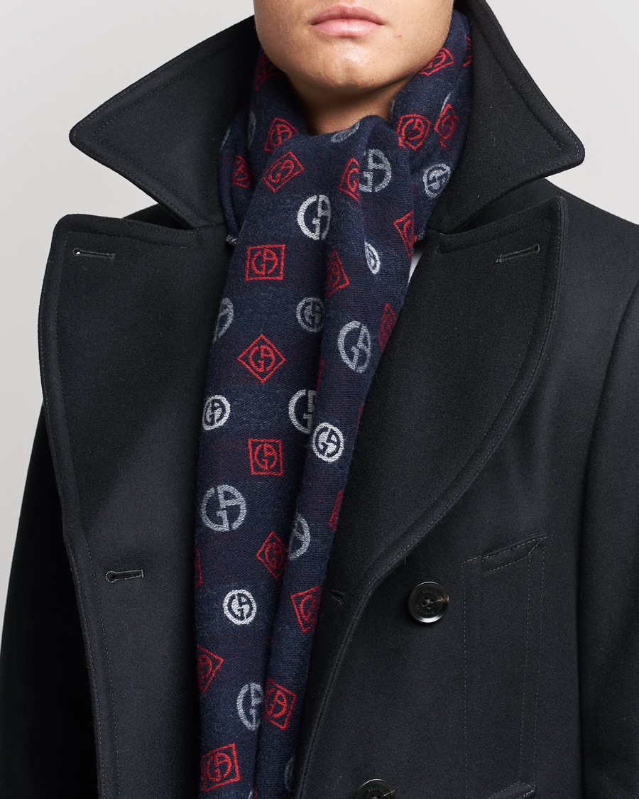 Homme | Giorgio Armani Cashmere/Silk Scarf Navy | Giorgio Armani | Cashmere/Silk Scarf Navy