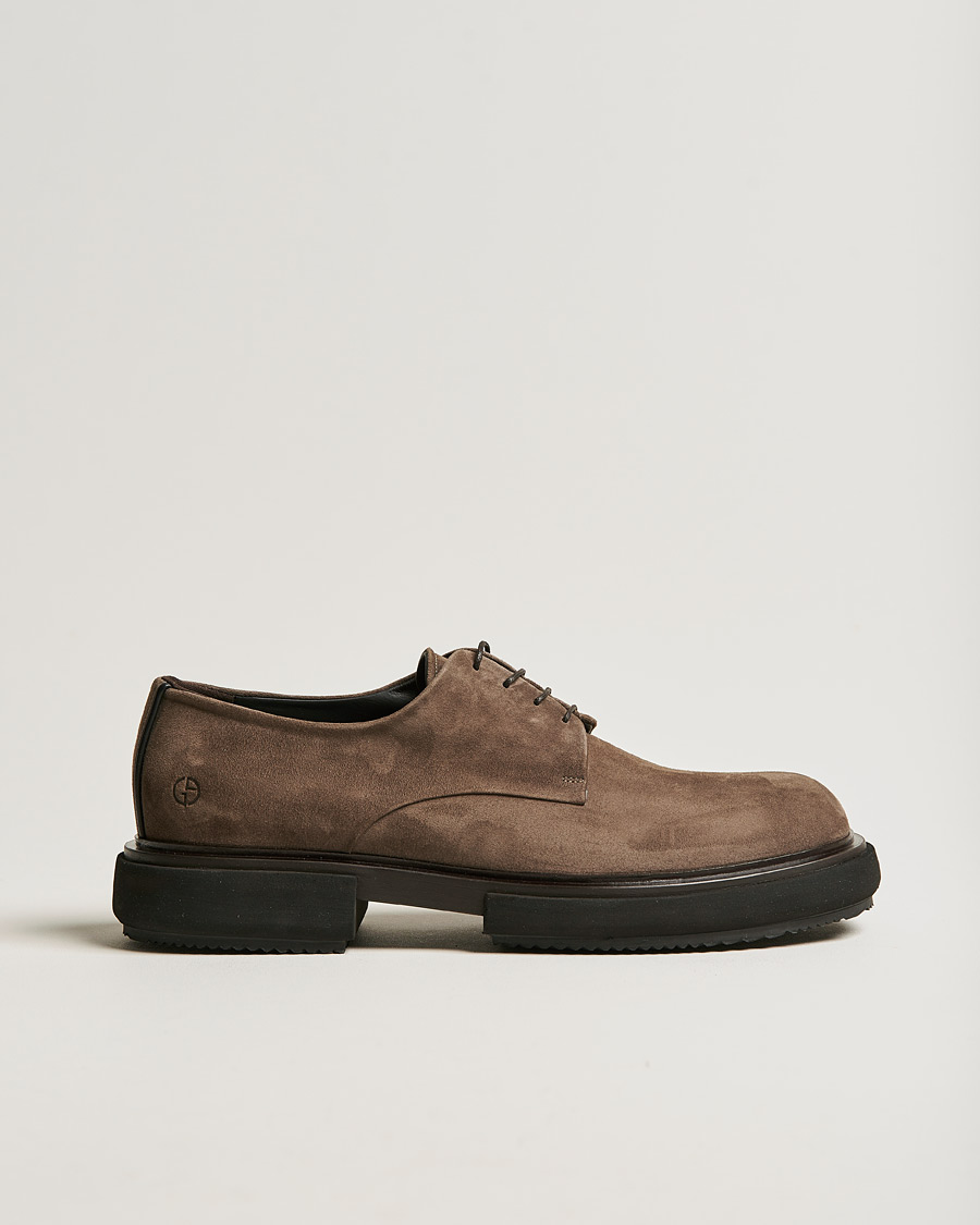 Homme | Giorgio Armani Plain Derbies Sand Suede | Giorgio Armani | Plain Derbies Sand Suede