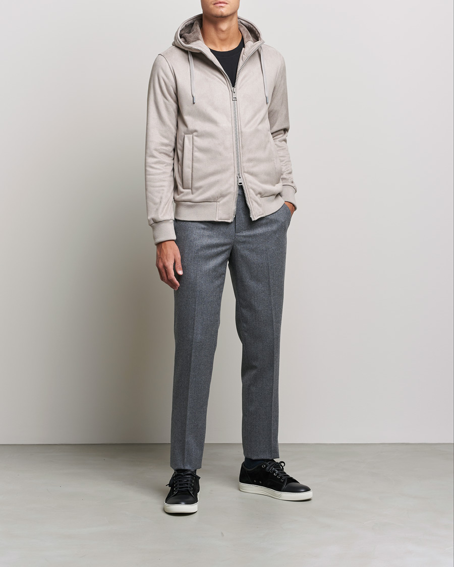 Homme | Manteaux Et Vestes | Herno | Faux Suede Jacket Light Grey