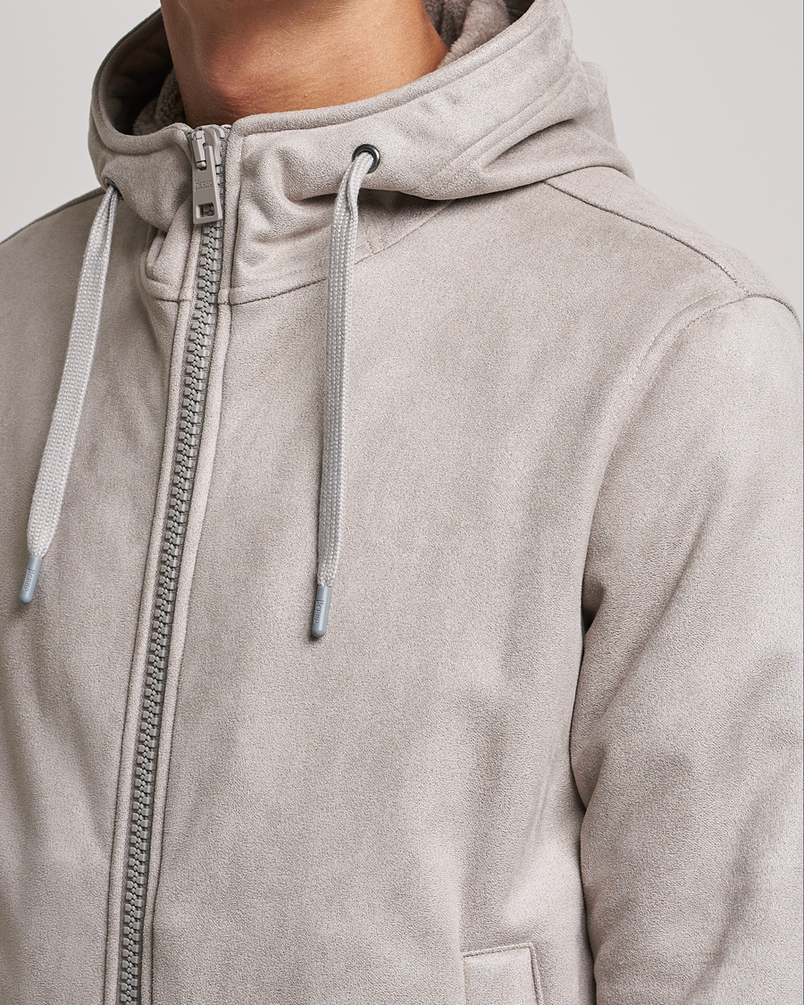 Homme | Manteaux Et Vestes | Herno | Faux Suede Jacket Light Grey
