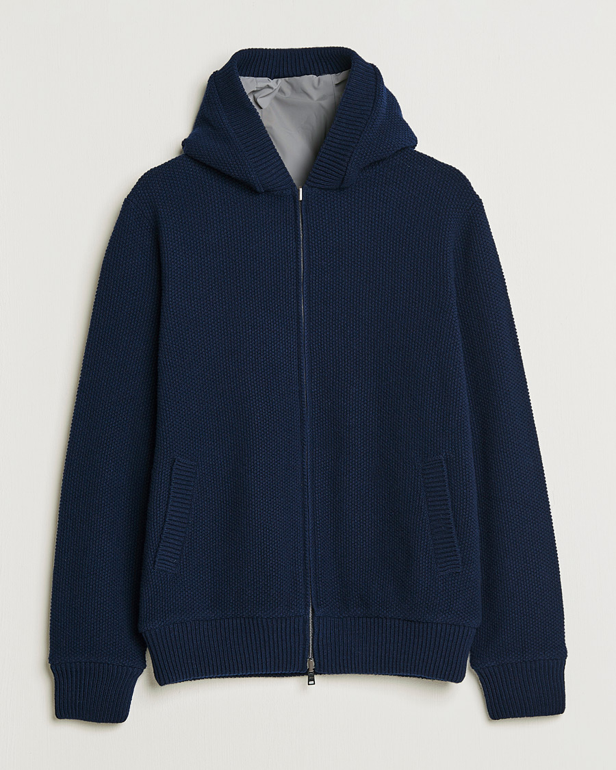 Homme | Manteaux Et Vestes | Herno | Reversible Wool Bomber Jacket Navy