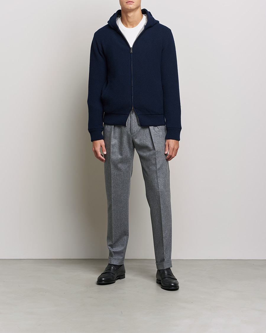 Homme | Manteaux Et Vestes | Herno | Reversible Wool Bomber Jacket Navy