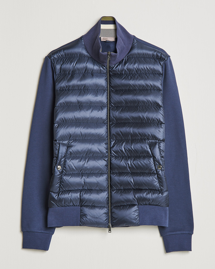 Homme | Manteaux Et Vestes | Herno | Jersey Hybrid Jacket Navy