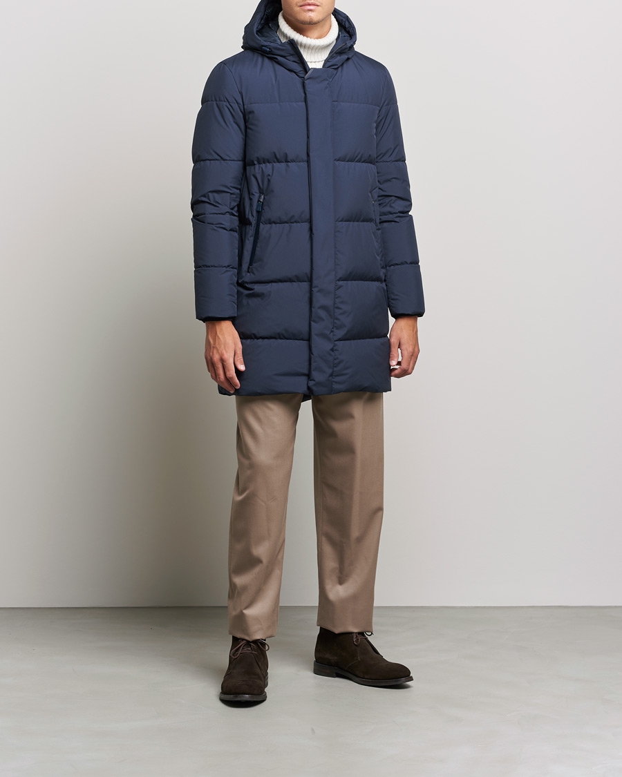 Homme | Manteaux Et Vestes | Herno | Laminar Hooded Down Parka Navy